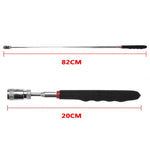 Magnetic Picker Mini Portable Telescopic Magnetic Magnet Pen with Light for Picking up Nut Bolt Extendable Pickup Rod Stick